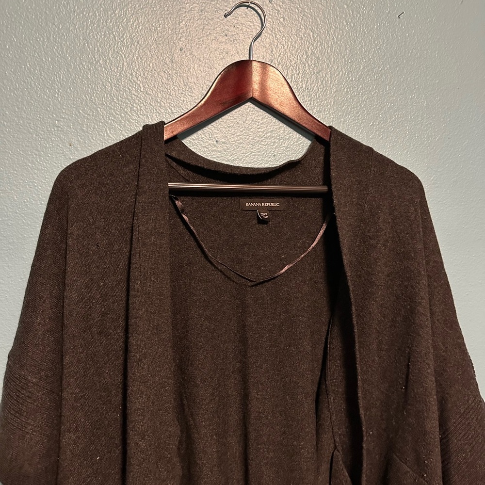 Banana Republic charcoal open cardigan